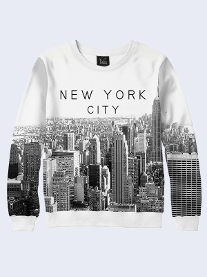 Свитшот Нью-Йорк чёрно-белый