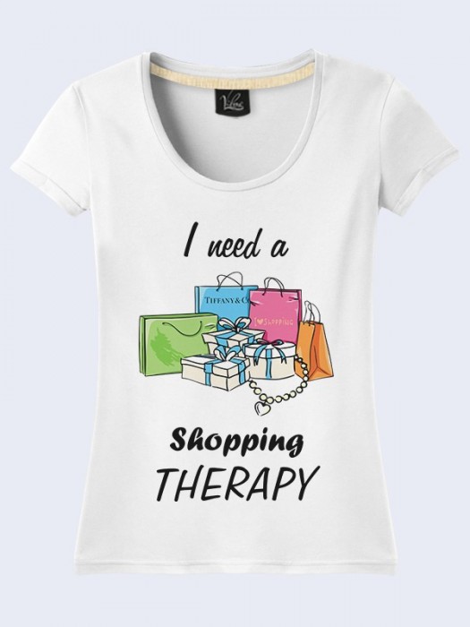 Футболка I need a shopping therapy